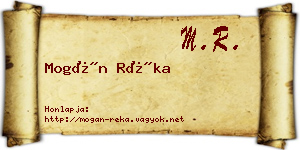 Mogán Réka névjegykártya